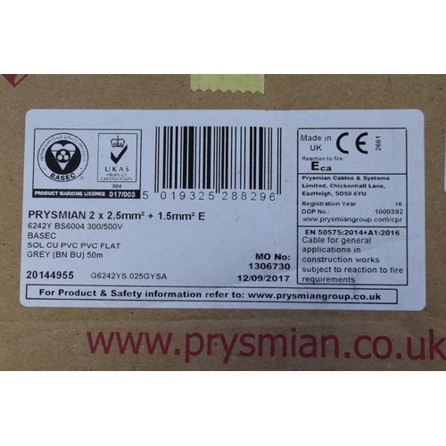 799 - Brand New Sealed Box of Twin and Earth PVC Flat Wire 50mtrs