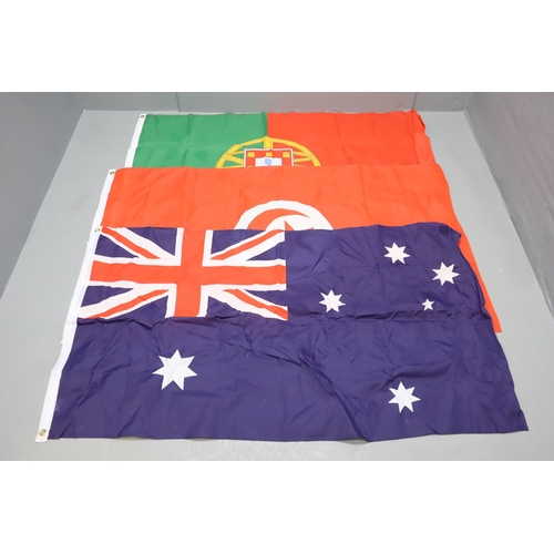 873 - Selection of Flags from Various Countries Including Australia, Tunisia and More