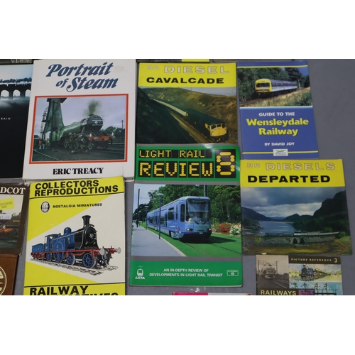 849 - A Large Selection of Locomotive Related Books. Includes 'Portrait of Steam', 'Railway World Annual',... 