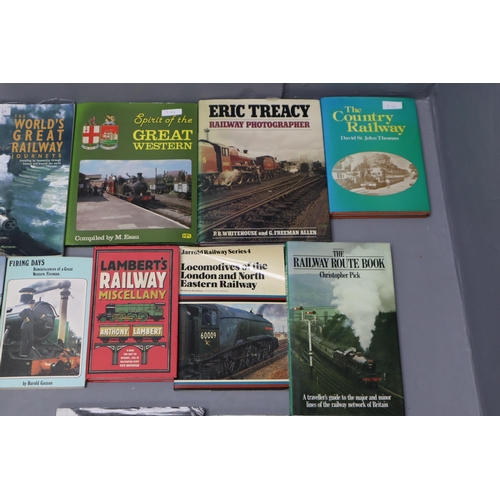 850 - A Large Selection of Assorted Locomotive Books, Mostly Steam But Also Trams and Models. Includes 'Ra... 