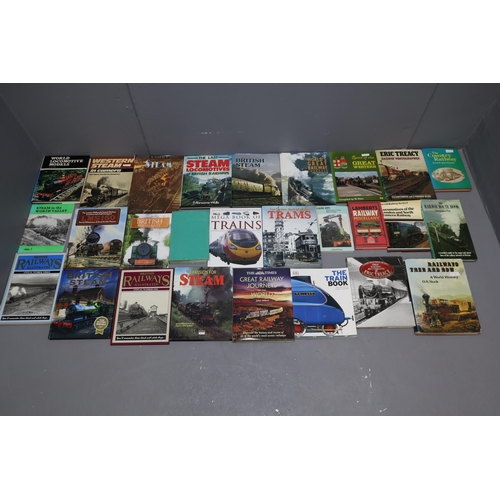 850 - A Large Selection of Assorted Locomotive Books, Mostly Steam But Also Trams and Models. Includes 'Ra... 