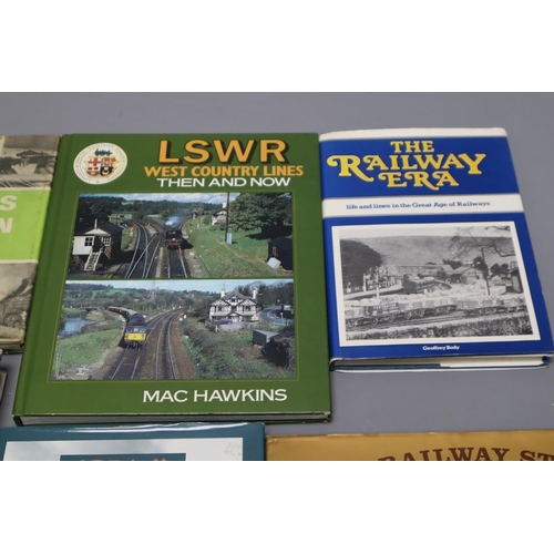 851 - Selection of eleven Railway related hardback books, to include 3 books on stations 2 by 