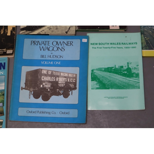 831 - A selection of thirteen varied railway related books to include, Brian Haresnape 