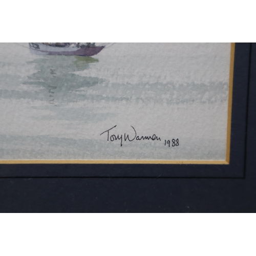 332 - Two Framed and Glazed Original Nautical Watercolours By Tony Warren. Approx 11