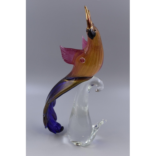 338 - Murano Alfredo Barbini Studio Art Glass Cockatoo (17.5