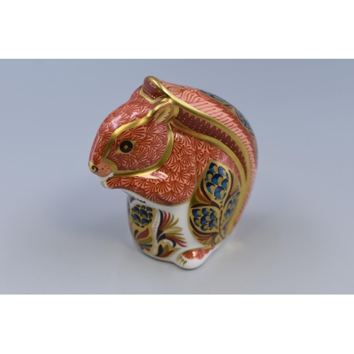 297 - Royal Crown Derby Squirrel Figure with Gold Stopper (4