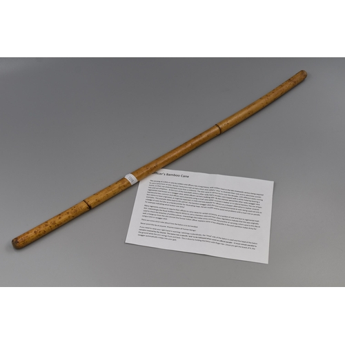 299 - An Officer's Bamboo Cane, Approx 23.5