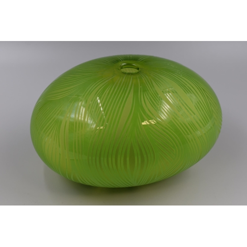 319 - Rare 2009 Stephen Gillies & Kate Jones Bounded Space Green Blown Glass Vase. Hand Blown in Picke... 