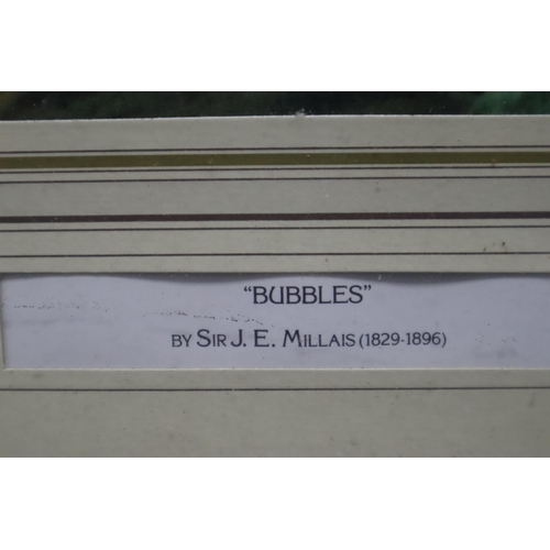 404 - Two Printed Vintage Paintings Including 'Bubbles' By Sir J Everett Millais and 'Time for Roses' By C... 