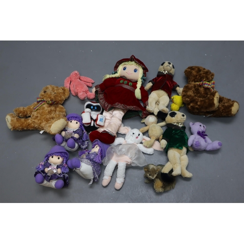 805 - Mixed Lot of Cuddly Dolls and teddies