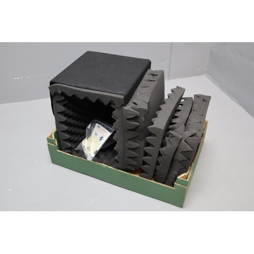 842 - New Troy Studio Portable Sound Recording Vocal Booth Box with 10 Pieces Egg Tray Foam and Attachment... 