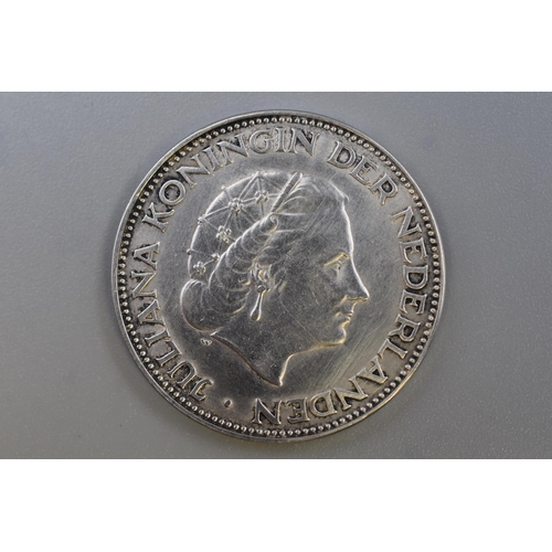 79 - Dutch 1966 Silver 2.5 Guilder Coin