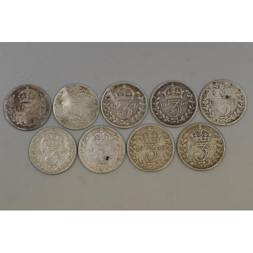 95 - Eight Pre 1920 Silver Coins