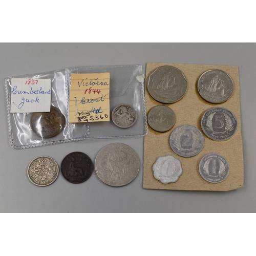 104 - Mixed Selection of Coins includes 1844 Groat