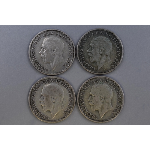 106 - Four George V Silver Shillings (1928, 1929, 1933 & 1935)