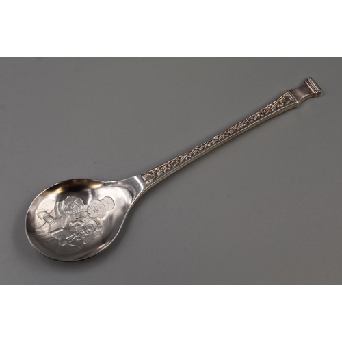 1 - John Pinches Hallmarked London Silver Christmas Spoon (29.8 grams)