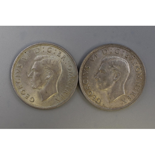 114 - Two Silver High Grade Half Crown Coins with Lustre (1940 and 1941)