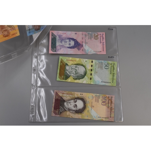 126 - Six Uncirculated Venezuela Bolivariana Banknotes