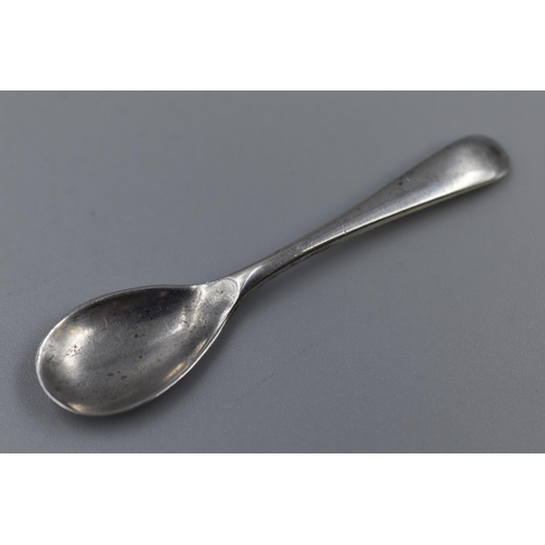 8 - Hallmarked Sheffield Silver Condiment Spoon (Circa 1919)