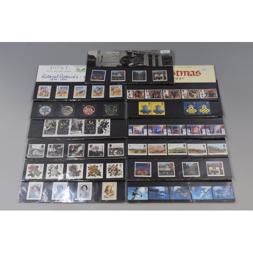 135 - Thirteen Royal Mail Mint Stamp Sets including Pictorial Postcards, Microscopes, Sherlock Holmes, The... 