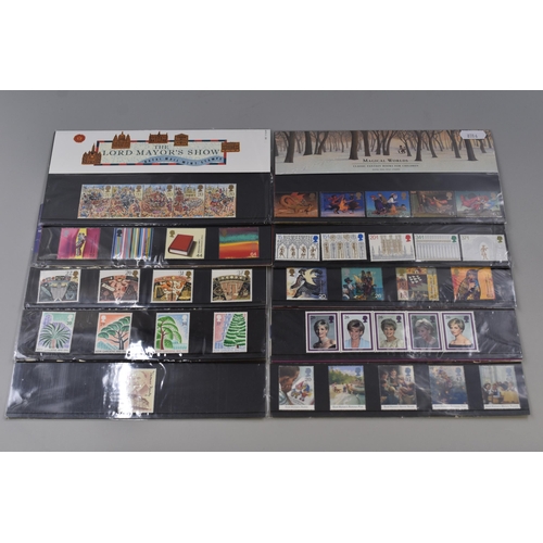 138 - Ten Royal Mail Mint Stamp Sets including Diana Princess of Wales, The Lord Mayor's Show, Kew Gardens... 