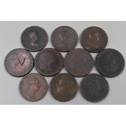 144 - Selection of Mainly George III Copper Coins, includes William IV (Better Grade)