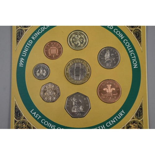 145 - 1999 Royal Mint Brilliant Uncirculated Coin Set, includes Rugby World Cup £2 Coin