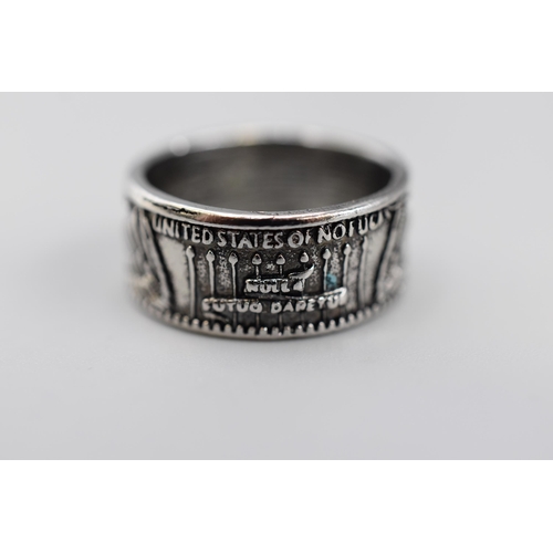 10 - A 925. Silver 'Zero F****' Ring, With Presentation Box