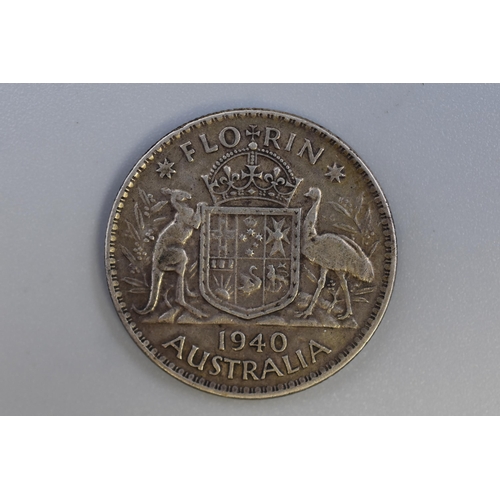 149 - 1940 Silver Australian Florin