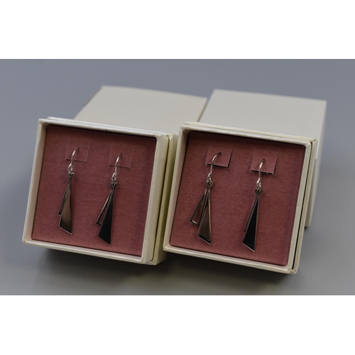 29 - Two Pairs of Silver 925 Oasis Drop Earrings. Complete in Packaging