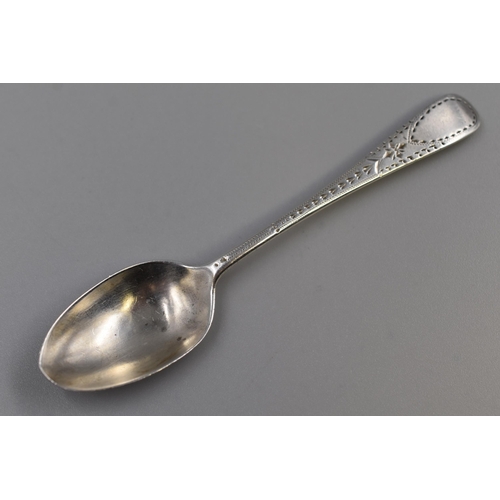 31 - A Hallmarked London Silver Josiah Williams & Co Etched Teaspoon, Circa 1920