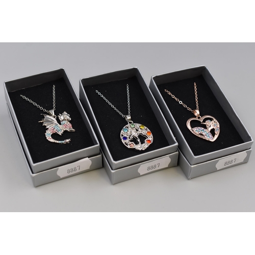 47 - Three Pendant Necklaces complete with Presentation Boxes