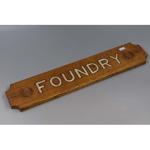 266 - A Handmade 'Foundry' Equestrian Sign, Approx 22