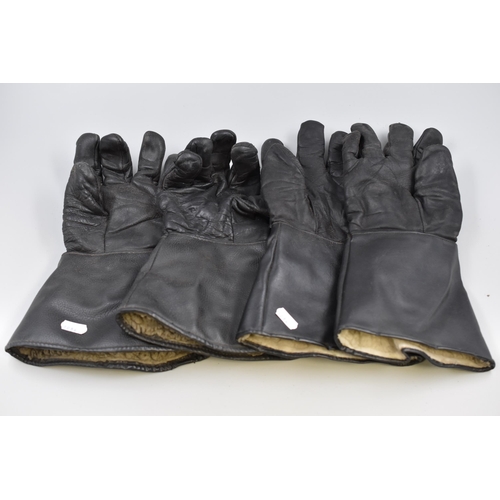 268 - Two Pairs of Vintage leather Motorcycle Gloves size Large