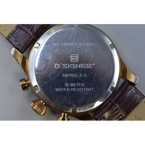 53 - D’Signez Gents Watch (Ticking at time of listing)