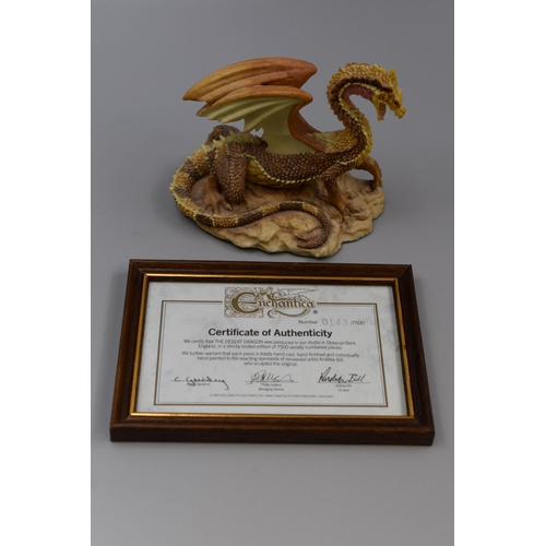 75 - Pair Of 'Enchantica' Figures to Include Limited Edition 'The Desert Dragon,With Certificate of Authe... 