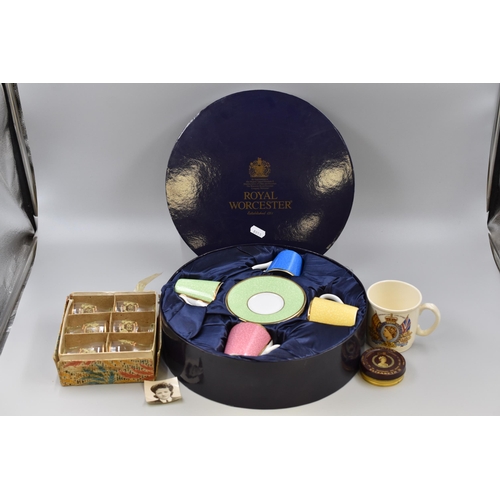 289 - A Selection of Royal Commemorative Ware. Includes Royal Worcester (Elizabeth II 80th Birthday) Espre... 