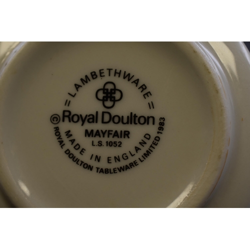 293 - Mixed Selection of Royal Doulton Lambethware Mayfair (23 Pieces) and a Elizabeth II Golden Jubilee M... 