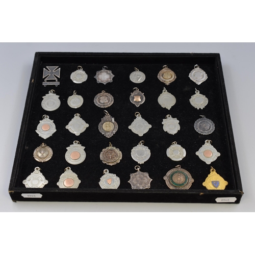 184 - Large Selection of Fob Medals including Silver