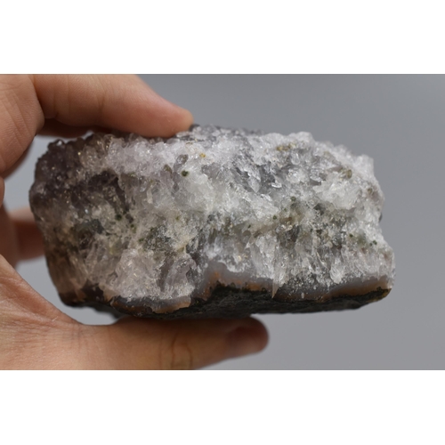 193 - Two Medium Sized Natural Crystals, includes Blue Lace Agate (for thoughts) and a Quartz Cluster (App... 