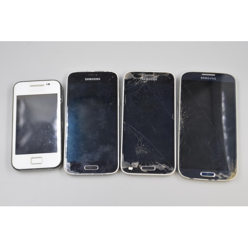 314 - Four Samsung Mobile Phones (Spares or Repairs)