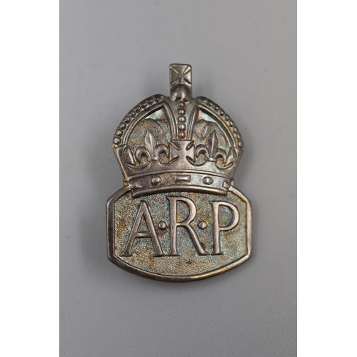 196 - ARP Hallmarked Silver Badge