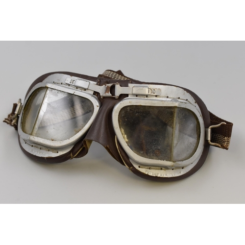 198 - A Vintage Pair of Motorbike/Aviation Glasses