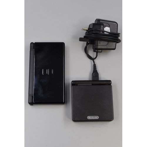 337 - Two Nintendo Handheld Consoles. Includes Gameboy Advance Sp (With Charger, Powers on When Tested), A... 