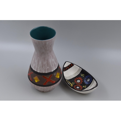 234 - Two items to include 1960’s West German Vase by Carstens Tonnieshof and a Small Bowl Marked 29... 