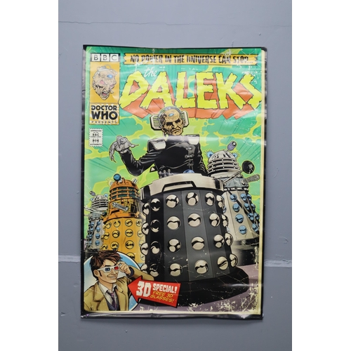 348 - A Doctor Who Daleks Comic Book Style Poster, Approx 36