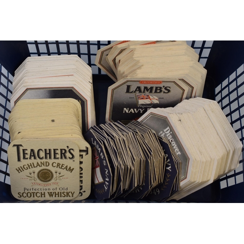 358 - Large Lot of Beer Mats, includes Teachers and Lambs Rum