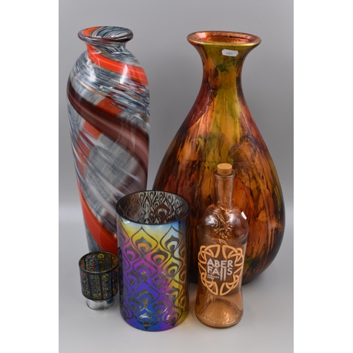 254 - Selection of Vases, Candleholders and an Illuminated Bottle (Tallest 18