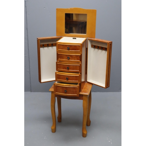 480 - A Mele & Co Wooden Jewellery Armoire, Approx 35