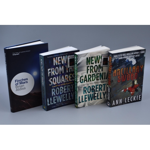 389 - Four Signed Sci-Fi Novels To Include 'News From The Squares' and 'News From Gardenia' By Robert Lewe... 